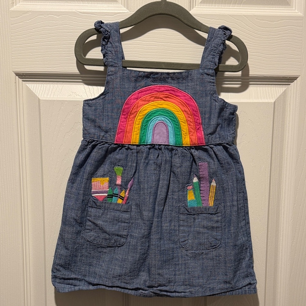 Gymboree Rainbow Denim School Dress